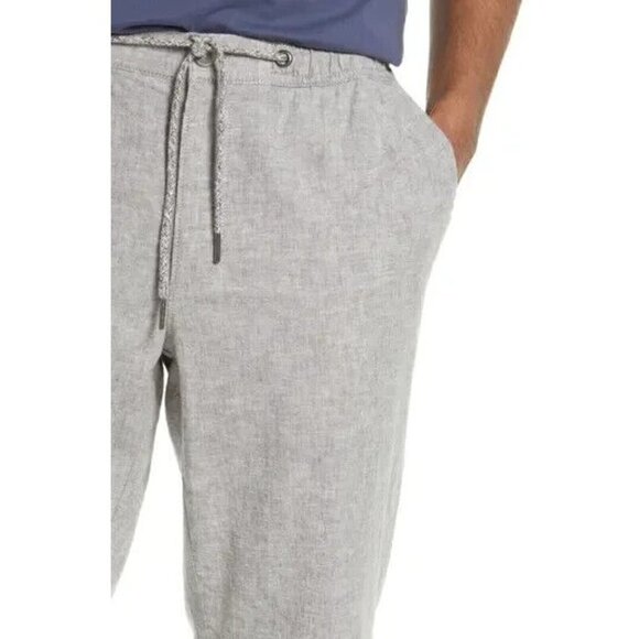 NORDSTROM BNWT Slim Fit pant Linen cotton blend Trousers sz 2XL drawstring - Picture 8 of 8